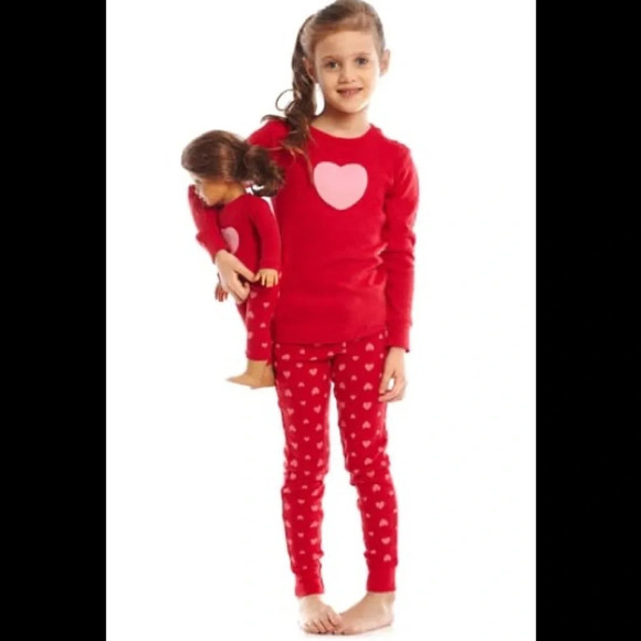 Leveret Other - 🎉HOST PICK🎉Matching Doll PJ set, Leveret Heart Pajamas x 2!!
